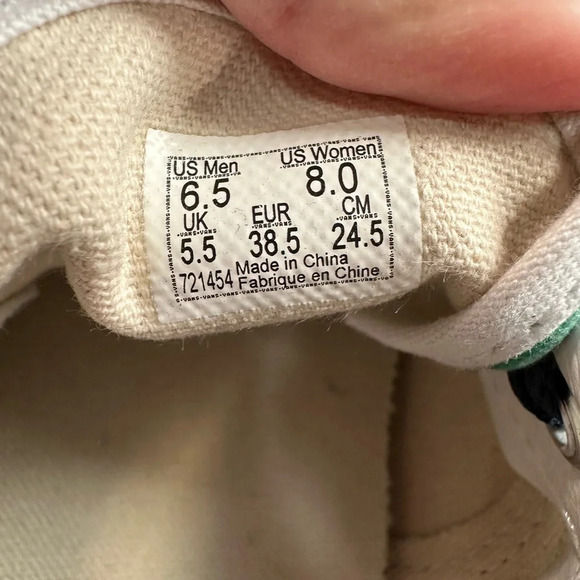 Vans Leaf Me Alone Palm Leaf Print Lace Up Low Profile Sneakers Women’s 8 Shoes - Picture 10 of 11